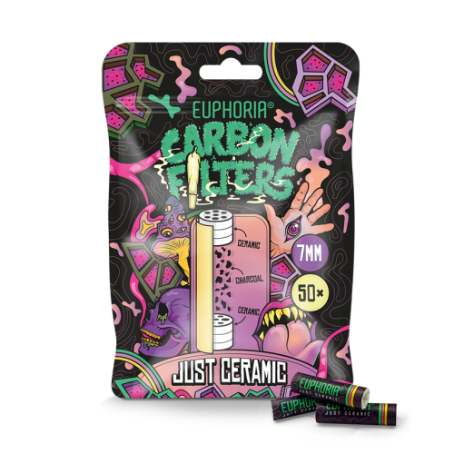 944-2-50 Euphoria_CARBON_FILTERS_DOYPACK_Just_Ceramic_50pcs_B_01_FINAL_packshot Euphoria - Filtros de Carbono Cerâmico x50 - Image 1