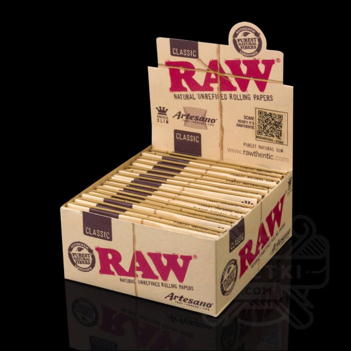 Raw Artesano King Size Slim Mortalhas + Filtros + Bandeja - Image 3