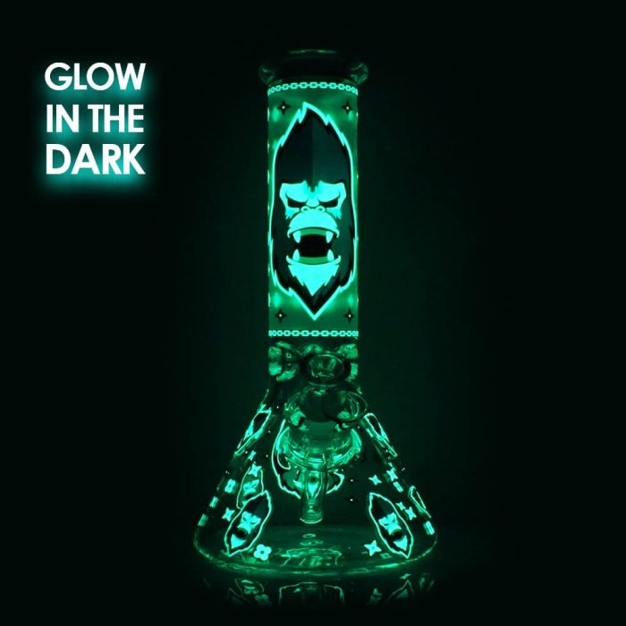 Bongo de Vidro - Green Gorilla - Triple Thick Glass - Image 4